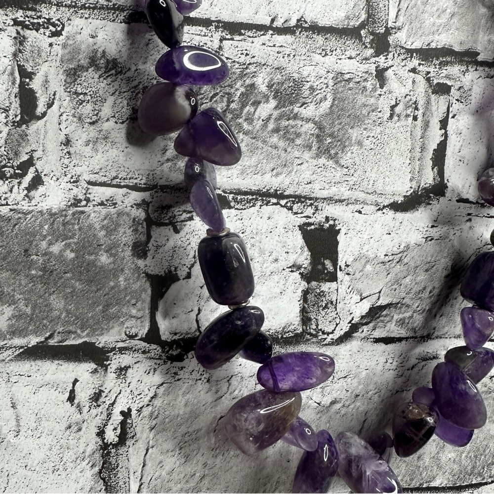 EUC Barse Purple Beaded 925 Sterling Silver Necklace - Picture 3 of 15